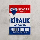 RE/MAX Emlakçılara Özel Kağıt Afiş